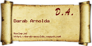 Darab Arnolda névjegykártya